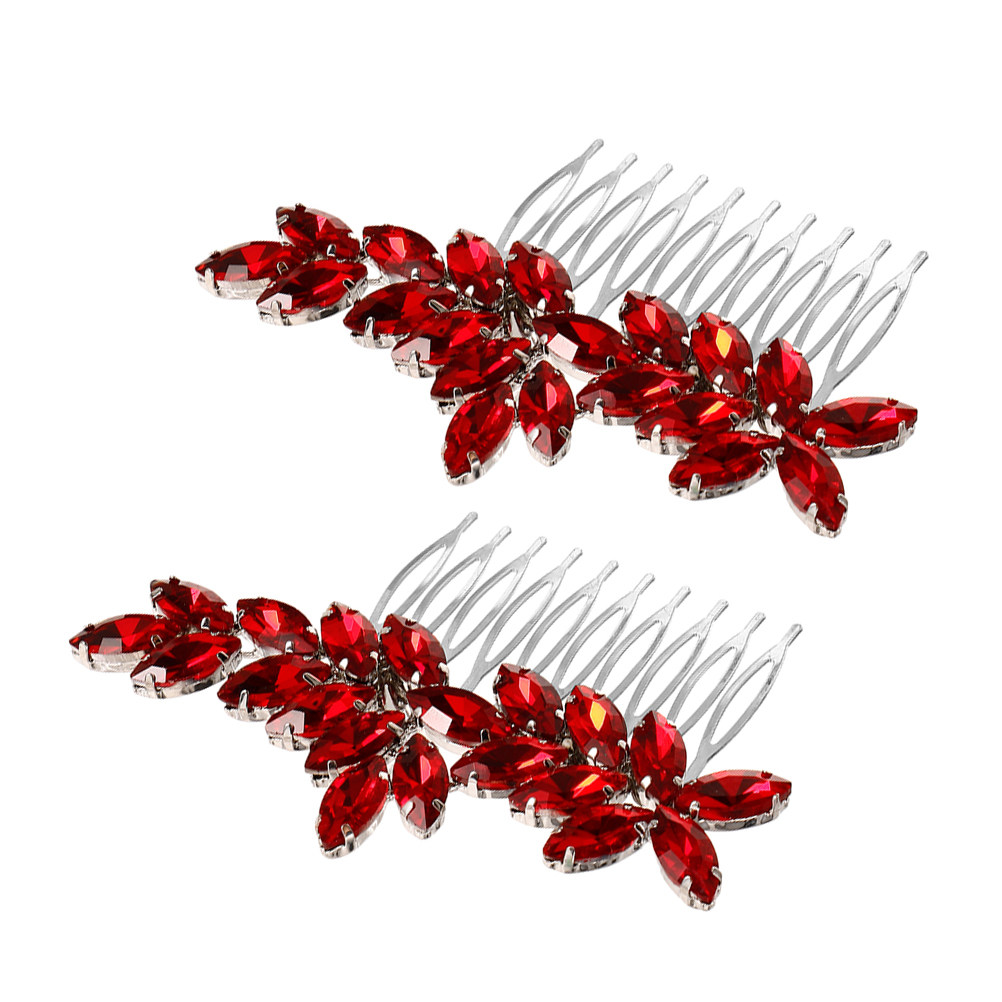 Women'S Accessories For Formal Wear - 2Pcs Unique Rhinestone Bridal Hair Combs