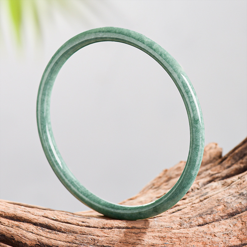 Women'S Vintage Accessories - Natural Burmese Jadeite Bracelet Bangle Real