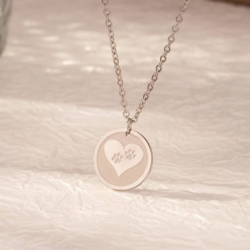 Coin Necklace Delicate - Stainless Steel Fashion Delicate Simple Round