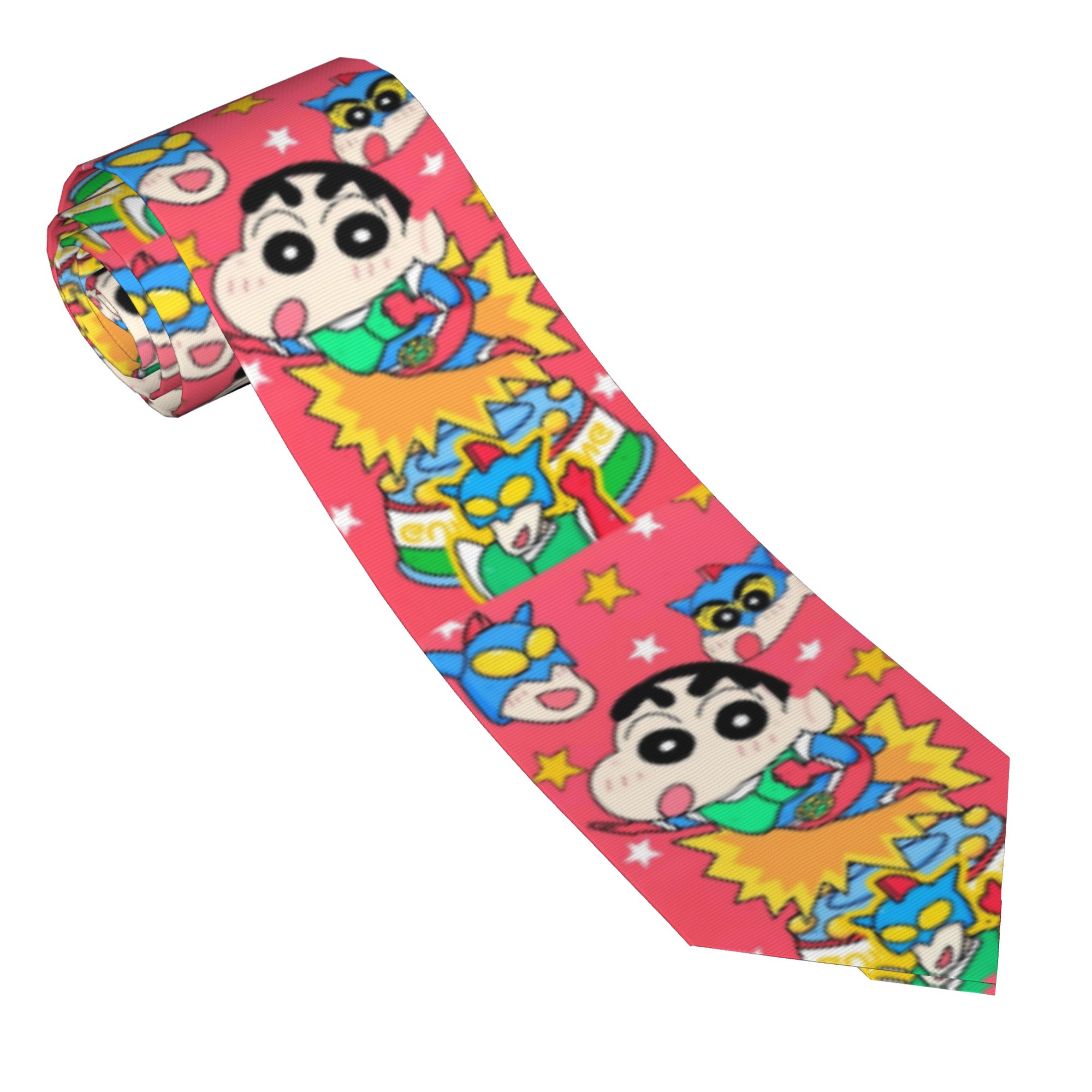 Women'S Accessories In The 90S - Necktie Shinchans 90s Cartoon Men Silk