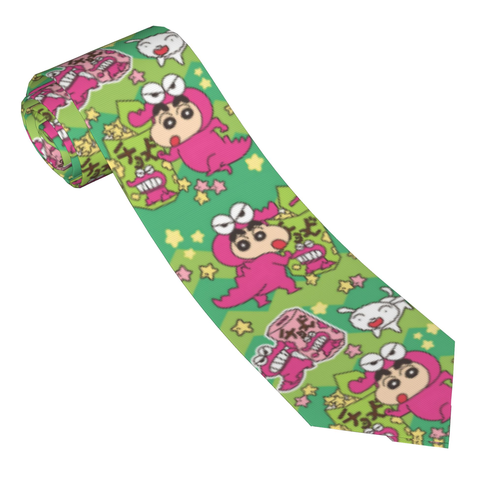 Shinchans 90s Cartoon Necktie  - огляд і ціна Women'S Accessories In The 90S