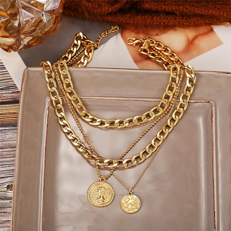 Layered Gold Pirate Necklace f - огляд і ціна Women'S Accessories In The 90S