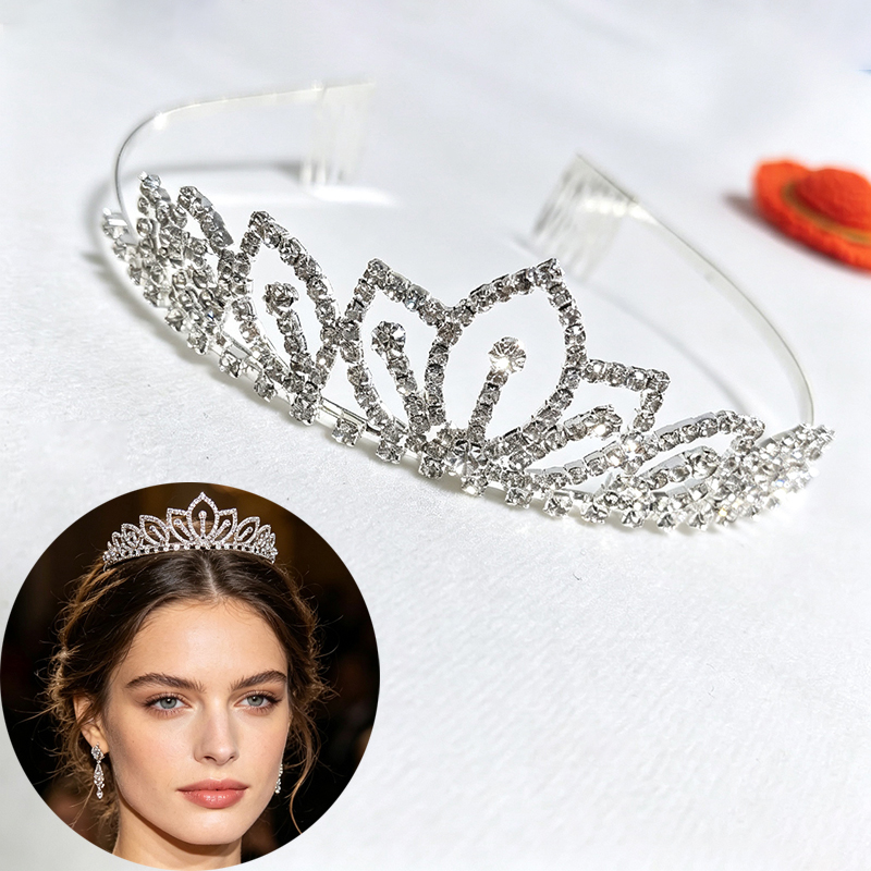 Silver Color Sparkling Rhinest - огляд і ціна Women'S Vintage Accessories