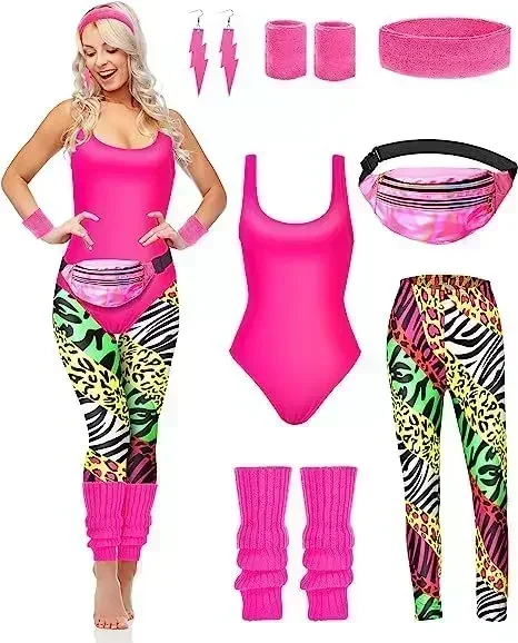 7 Pcs 80s Fancy Workout Costum - огляд і ціна Women'S Accessories In The 90S