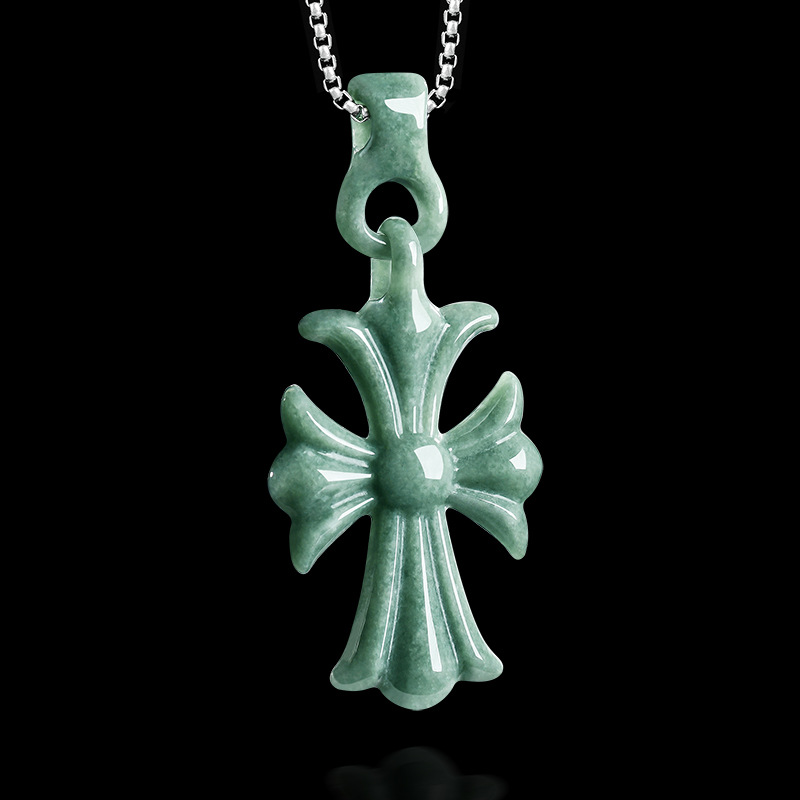 Natural Burmese Jadeite Cross  - огляд і ціна Women'S Vintage Accessories