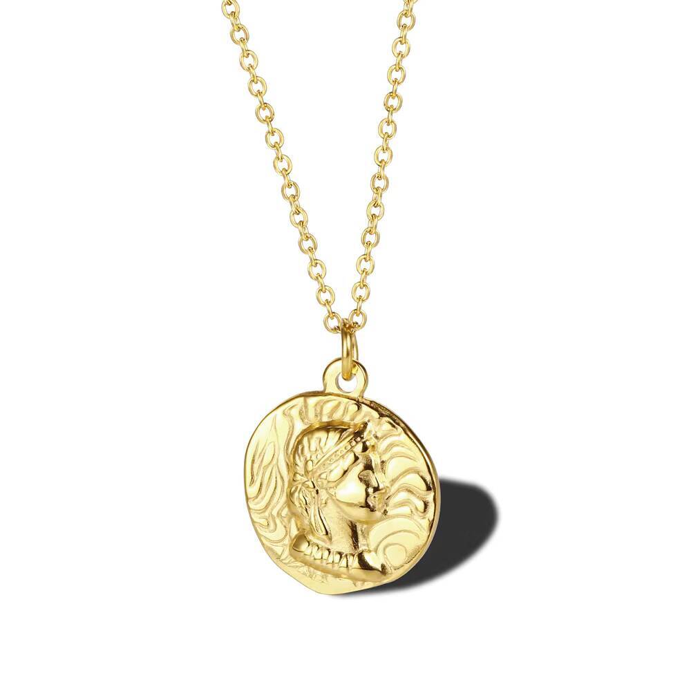 Stainless Steel Gold Plated Qu - огляд і ціна Coin Necklace Delicate