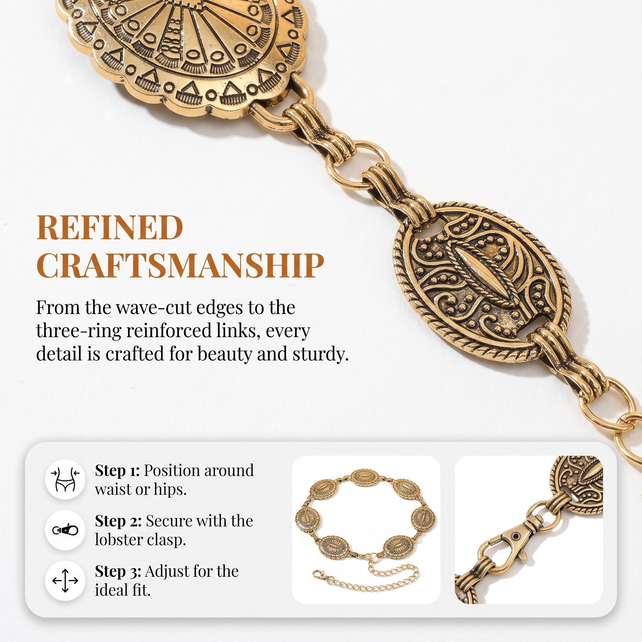 Women Western Metal Concho Cha - огляд і ціна Women'S Jeans Accessories Chain