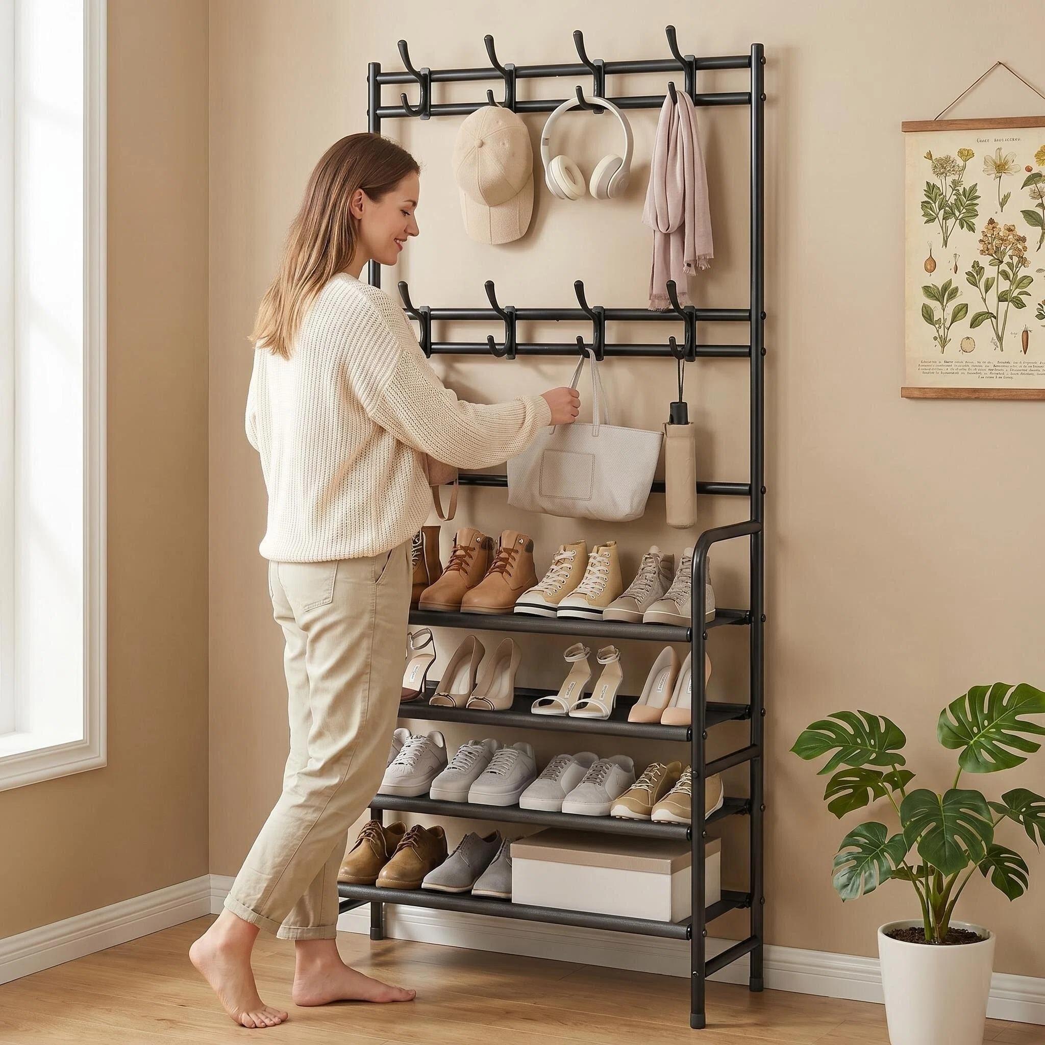SUOERNUO Metal 4-Tier Shoe Rac - огляд і ціна Women'S Accessories Rack Room Shoes